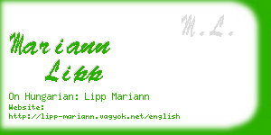 mariann lipp business card